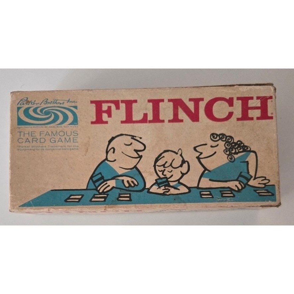 Vtg 1963 Flinch Card Game Parker Brothers Original Box & Rules (Replacements)